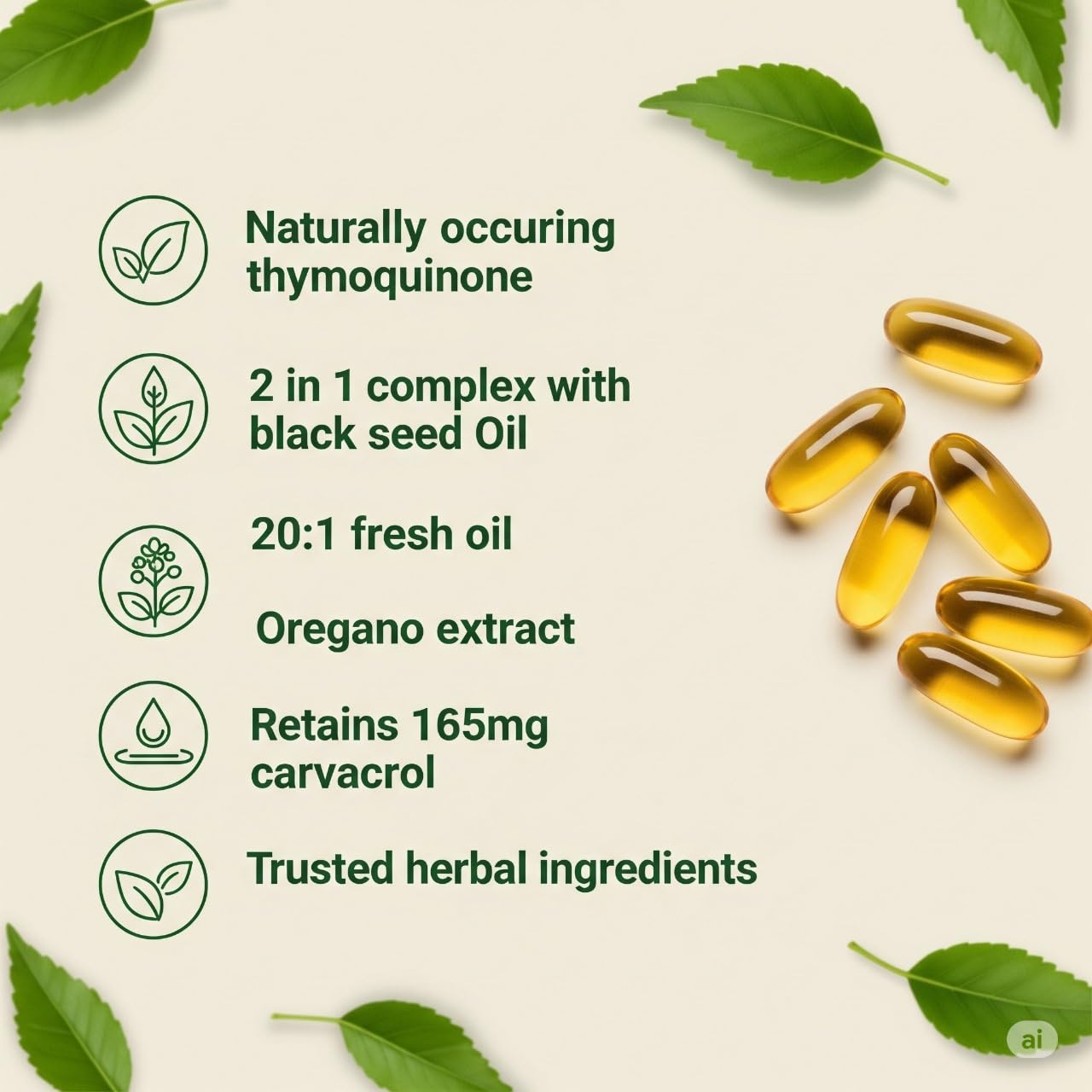 For Life Oregano Oil Softgels with black seed oil description