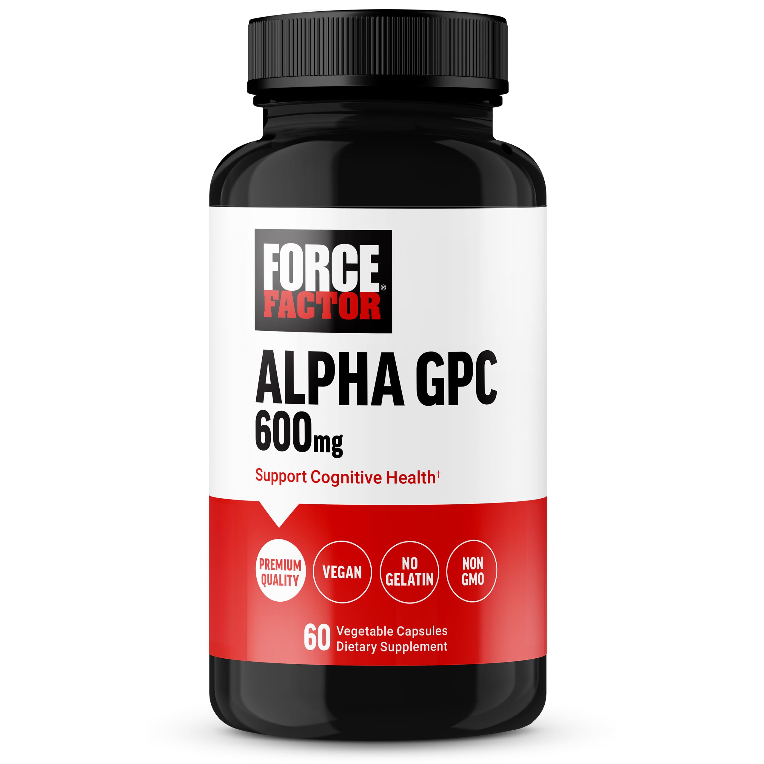 Force Factor Alpha GPC 300mg supplement bottle front view