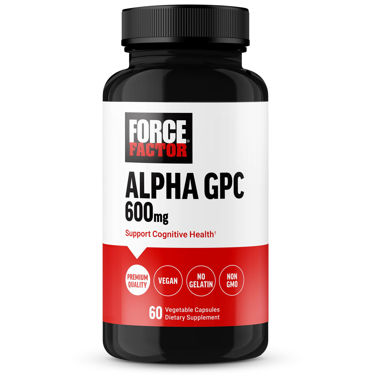 Force Factor Alpha GPC 300mg supplement bottle front view