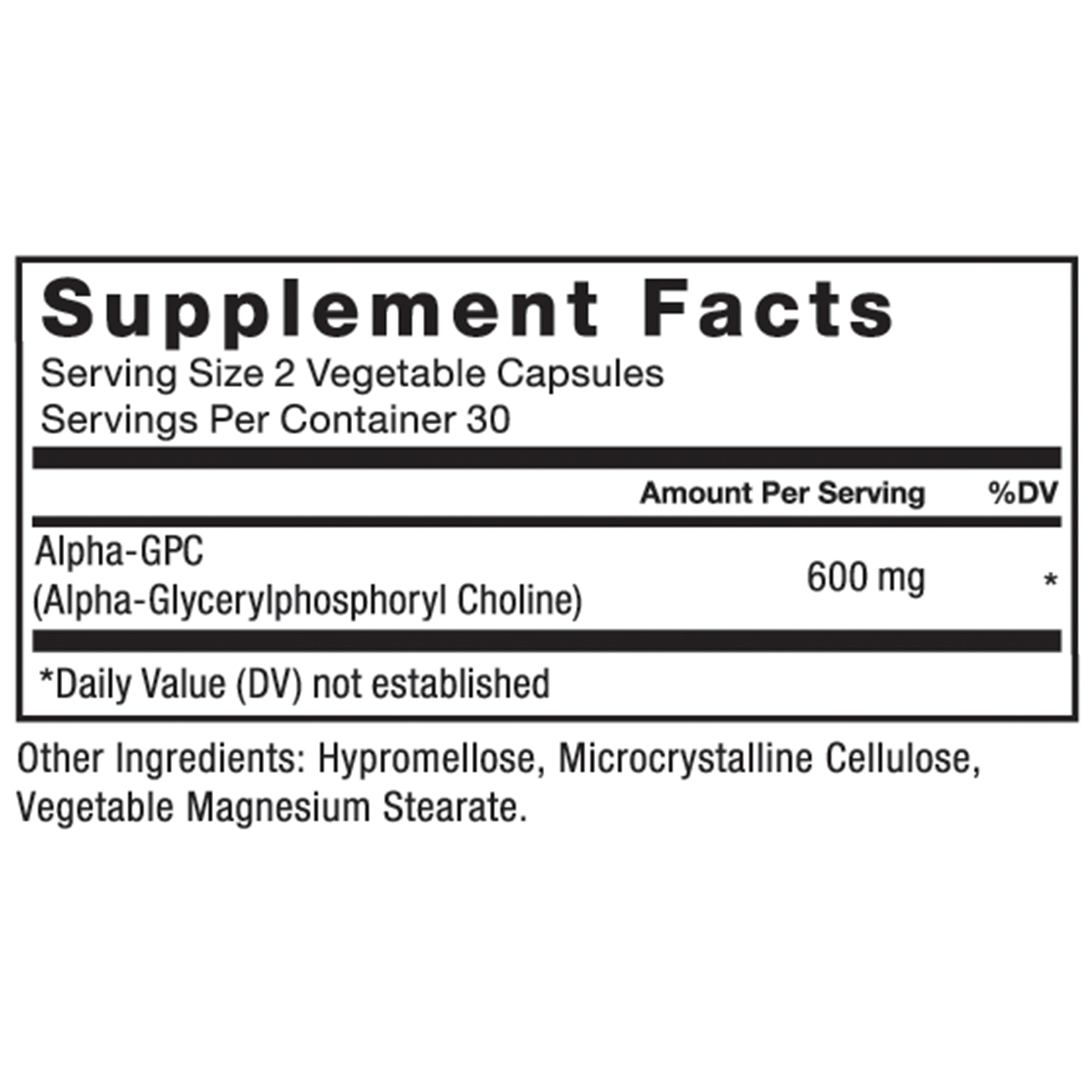 Force Factor Alpha GPC 300mg supplement bottle with measuring scoop