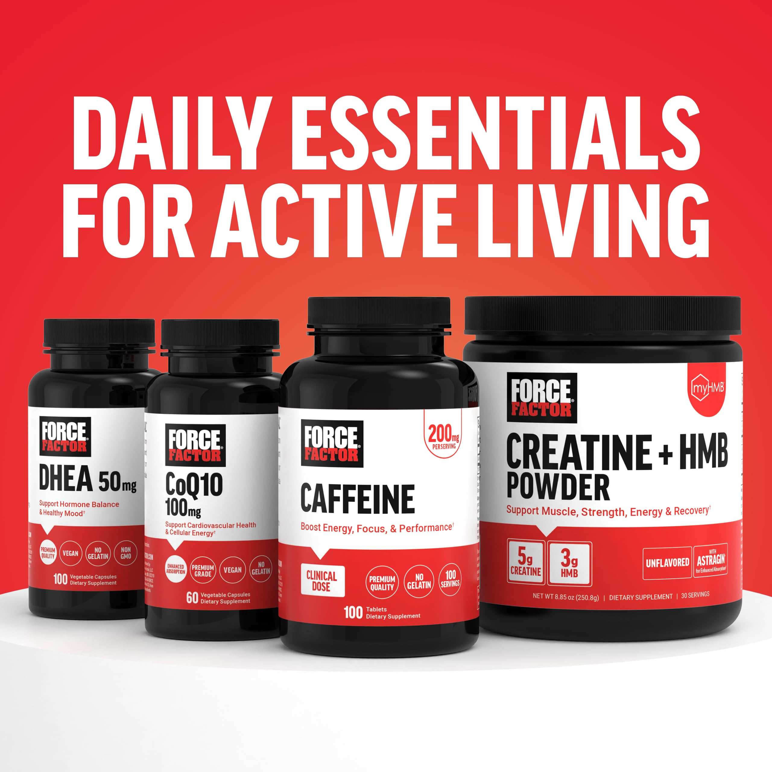 Force Factor Alpha GPC 300mg supplement with a glass of water