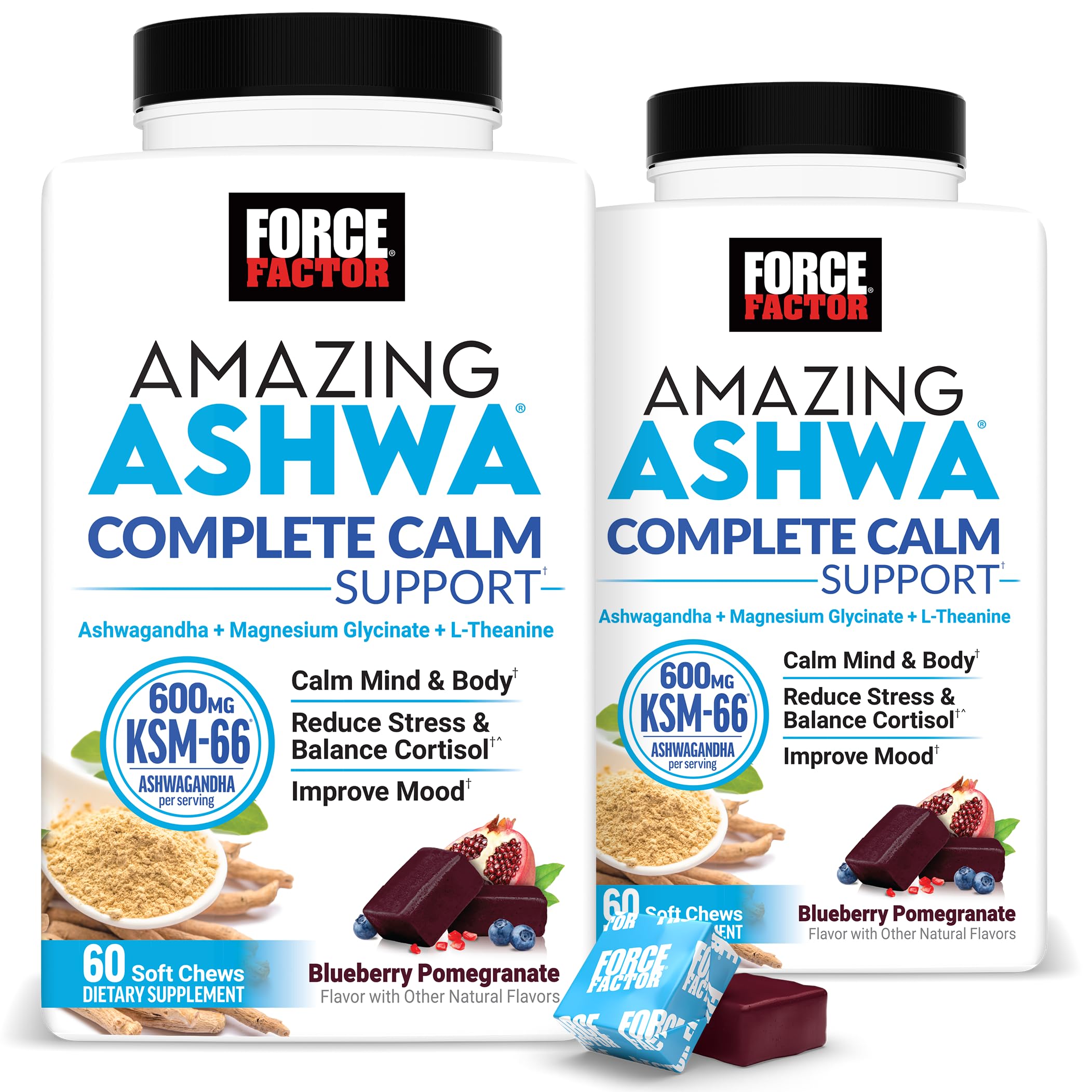 Force Factor Amazing Ashwa Complete Calm Support Soft Chews packaging front view