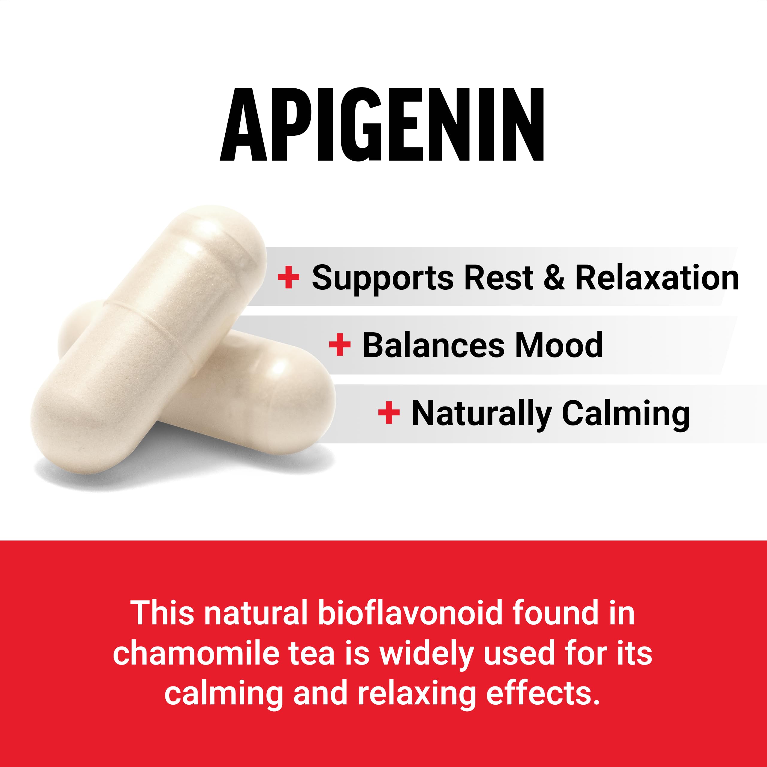 Force Factor Apigenin 50mg capsules side view