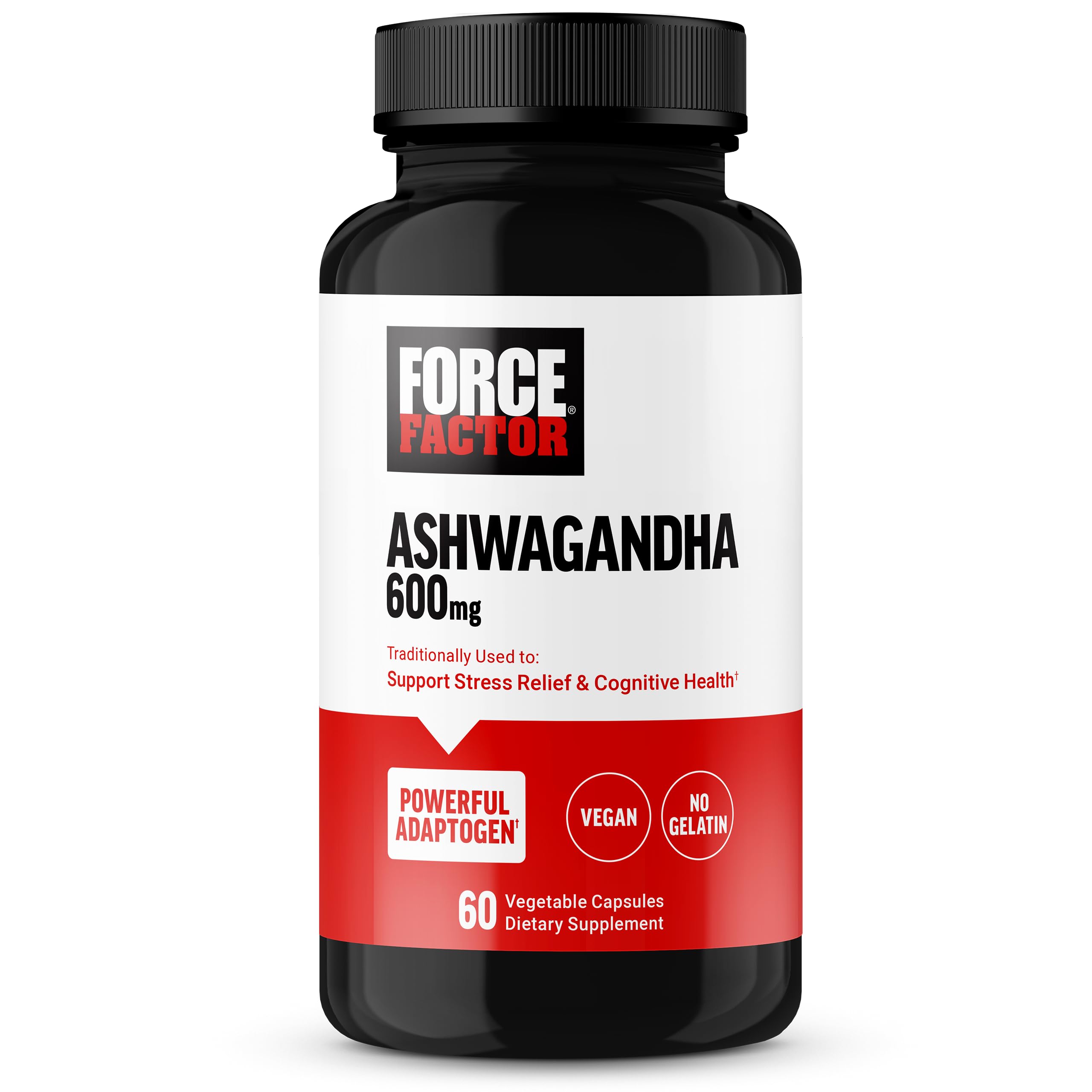 Force Factor Ashwagandha 600mg capsule front view