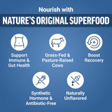 Force Factor Awesome Colostrum Powder 93g back view with ingredient list