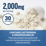 Force Factor Awesome Colostrum Powder 93g side view showing scoop