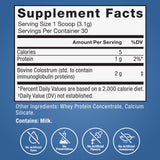 Force Factor Awesome Colostrum Powder 93g with a glass of water