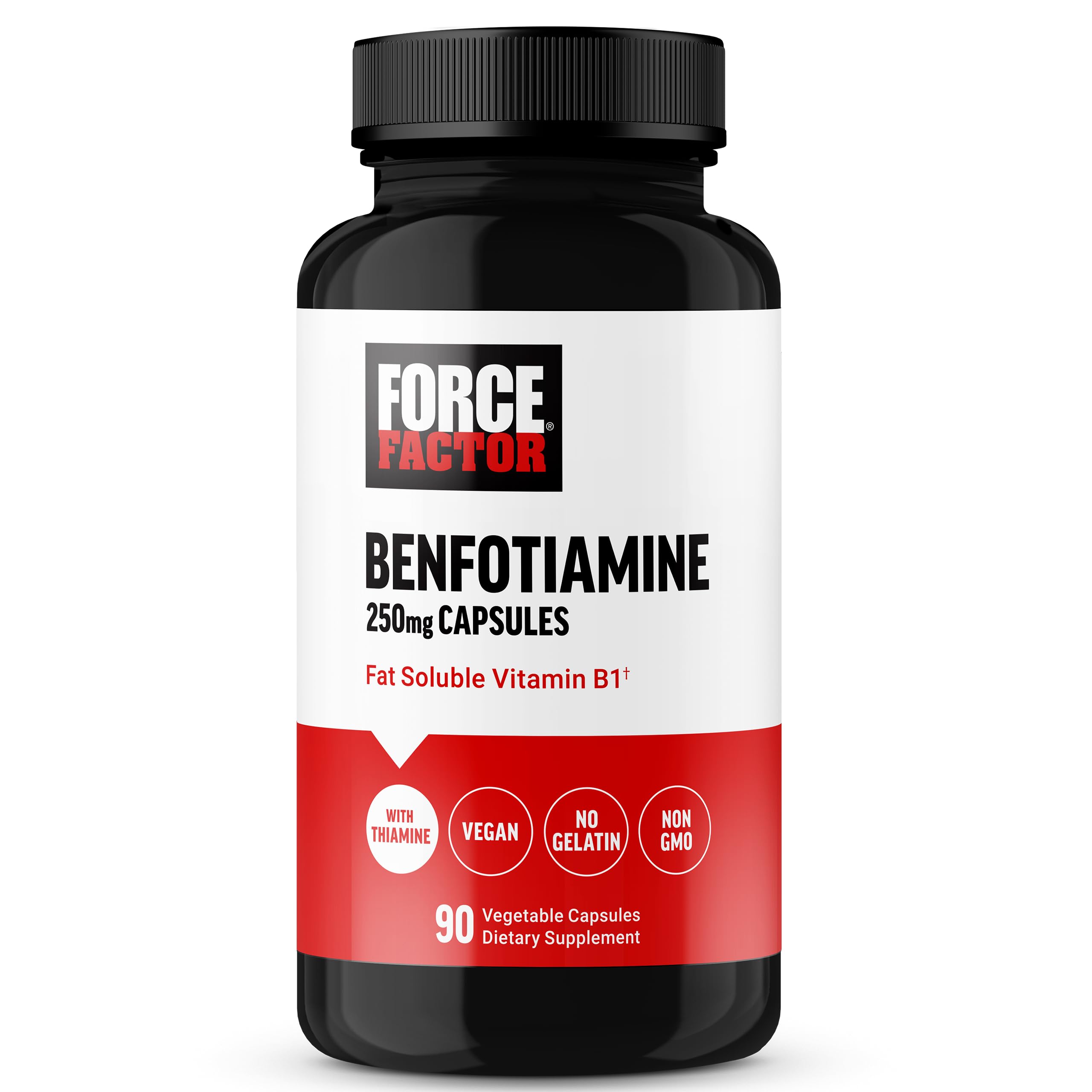 Force Factor Benfotiamine supplement bottle front view
