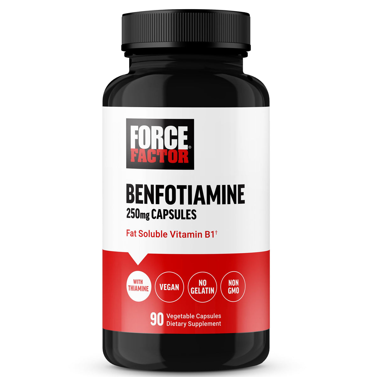 Force Factor Benfotiamine supplement bottle front view