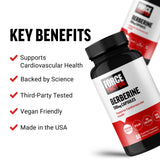 Force Factor Berberine 500mg supplement bottle side view