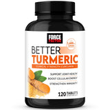 Force Factor Better Turmeric 1600mg tablets front view