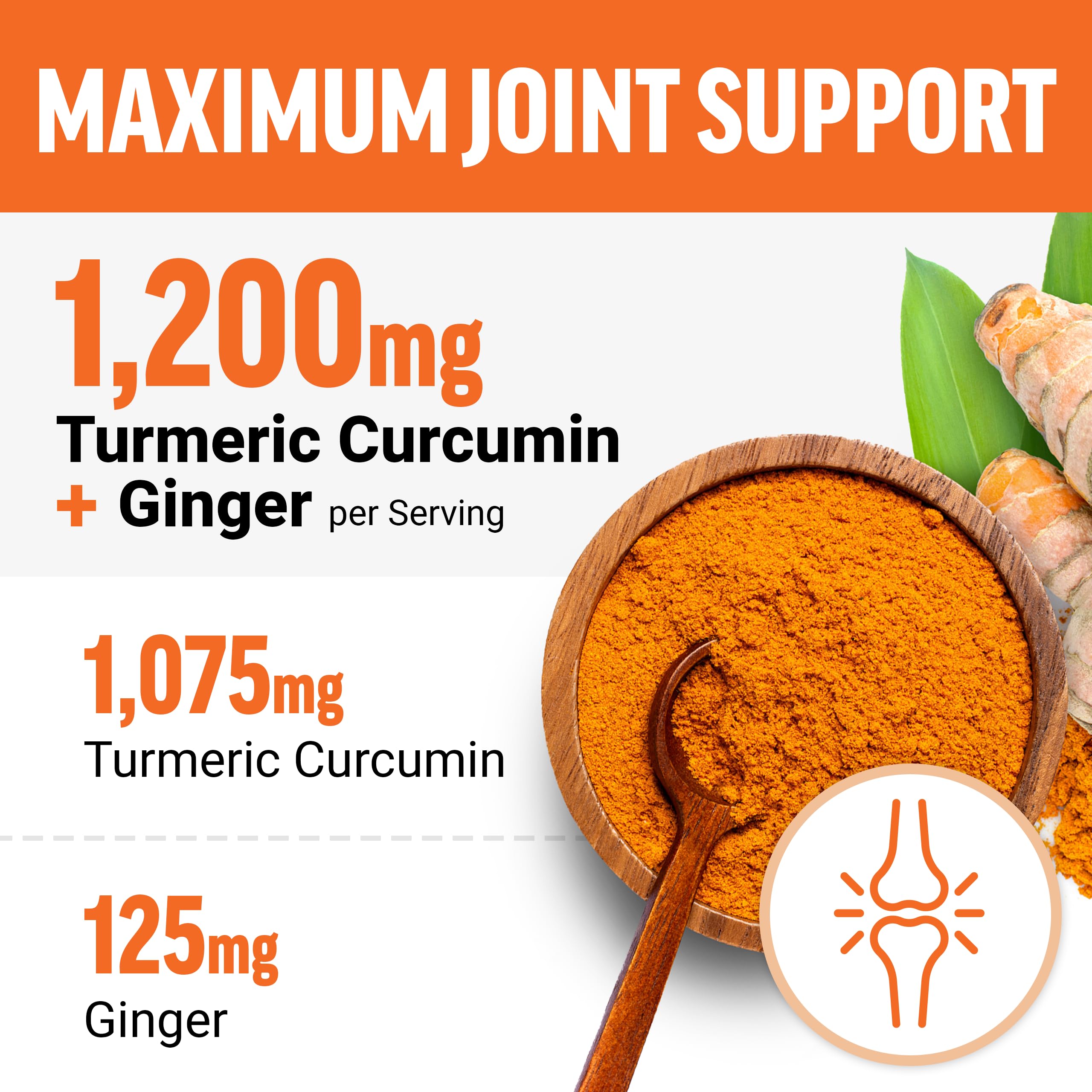 Force Factor Better Turmeric Maximum Joint Support packaging side view