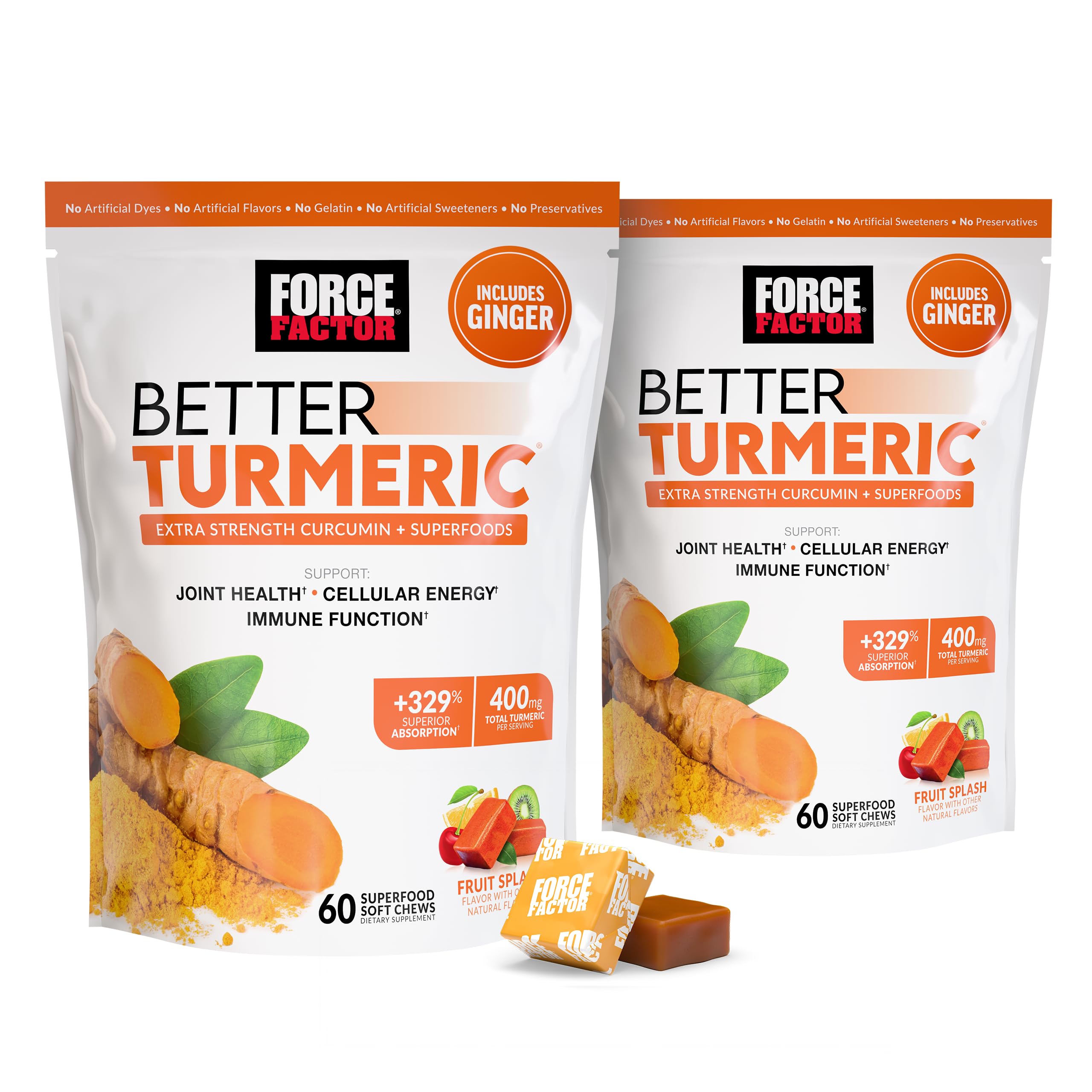 Force Factor Better Turmeric Soft Chews 680g front view