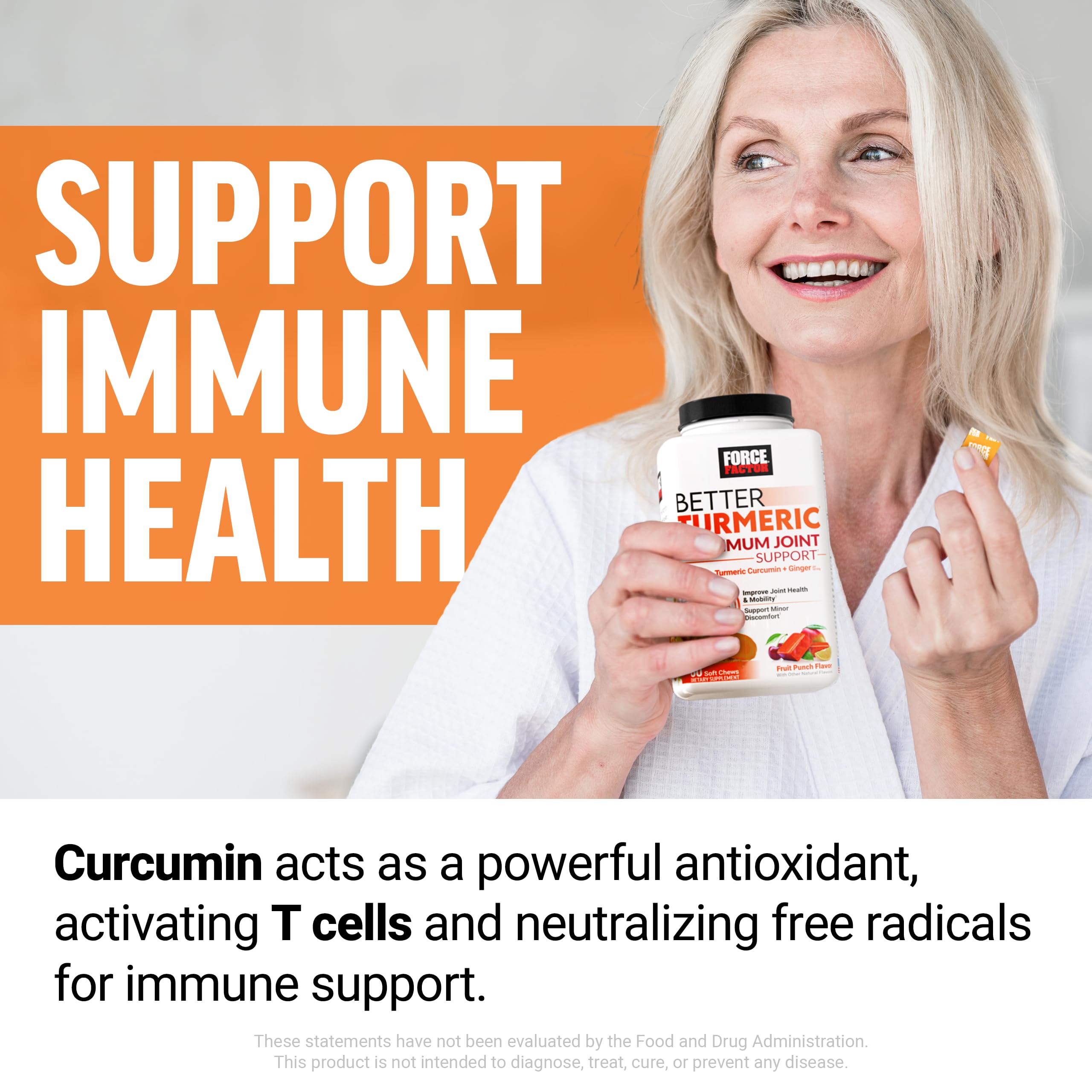 Force Factor Better Turmeric soft chews with ingredients displayed