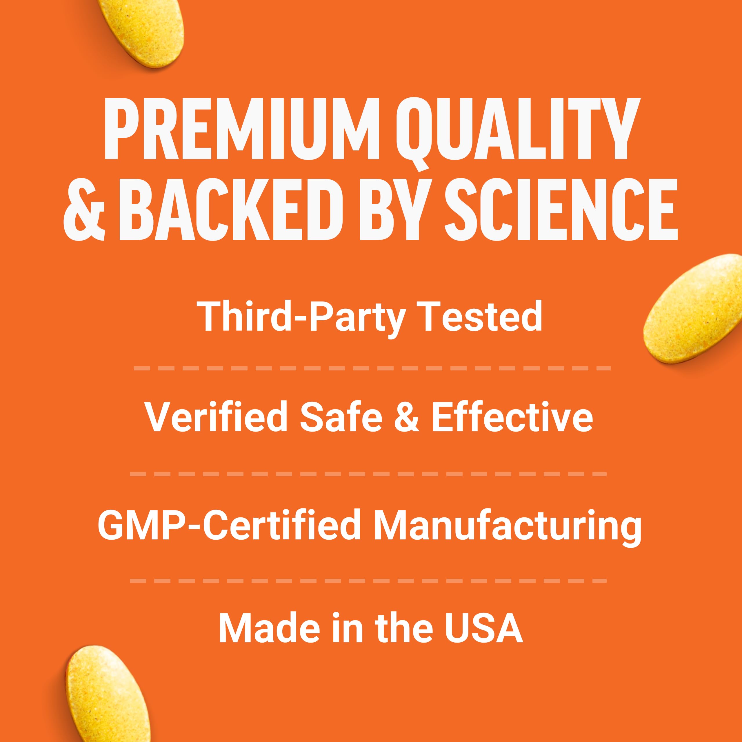 Force Factor Better Turmeric supplement back view with nutritional info