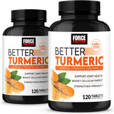 Force Factor Better Turmeric supplement front view with packaging