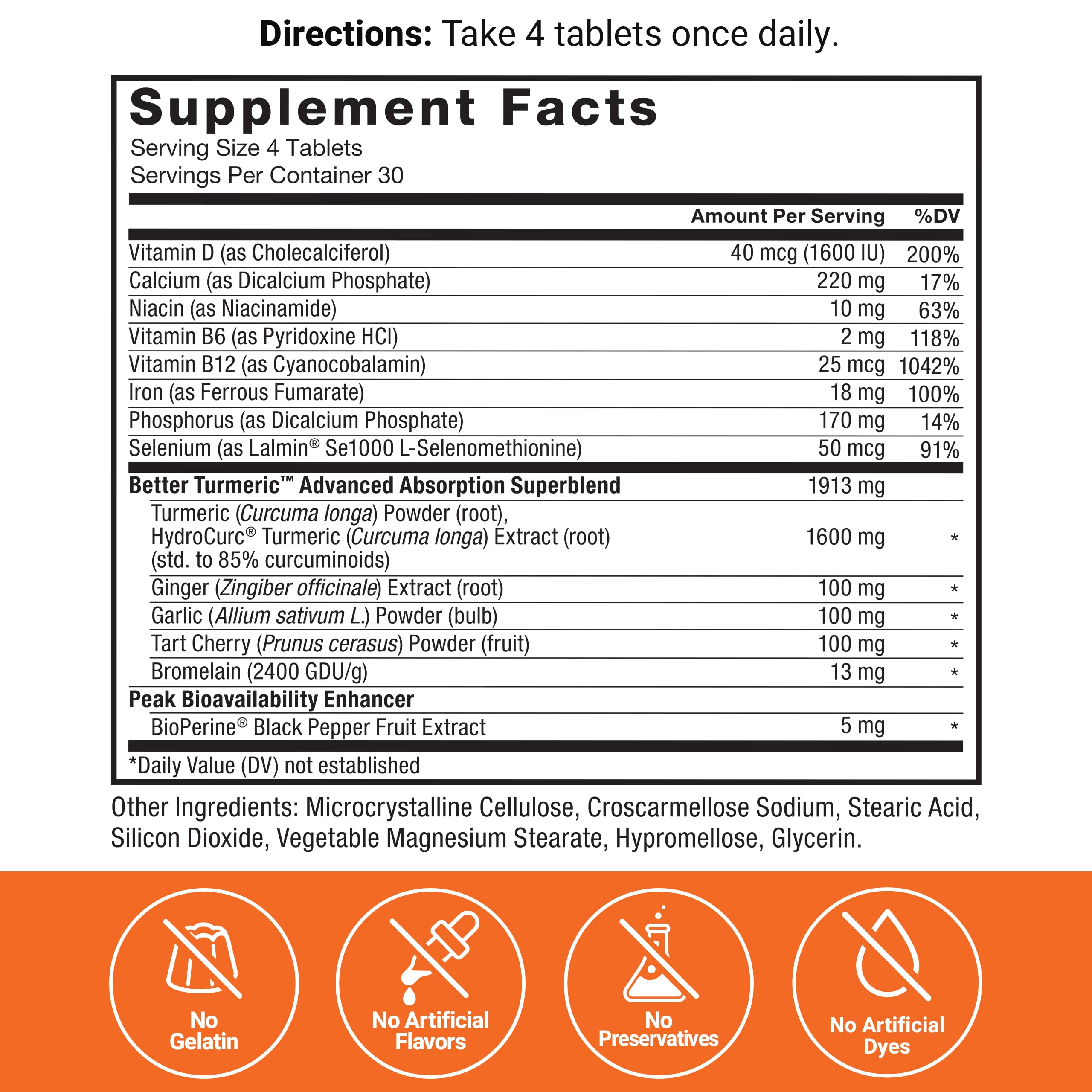 Force Factor Better Turmeric tablets on a wooden table