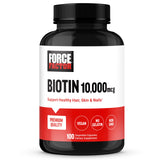 Force Factor Biotin 10000mcg capsules front view