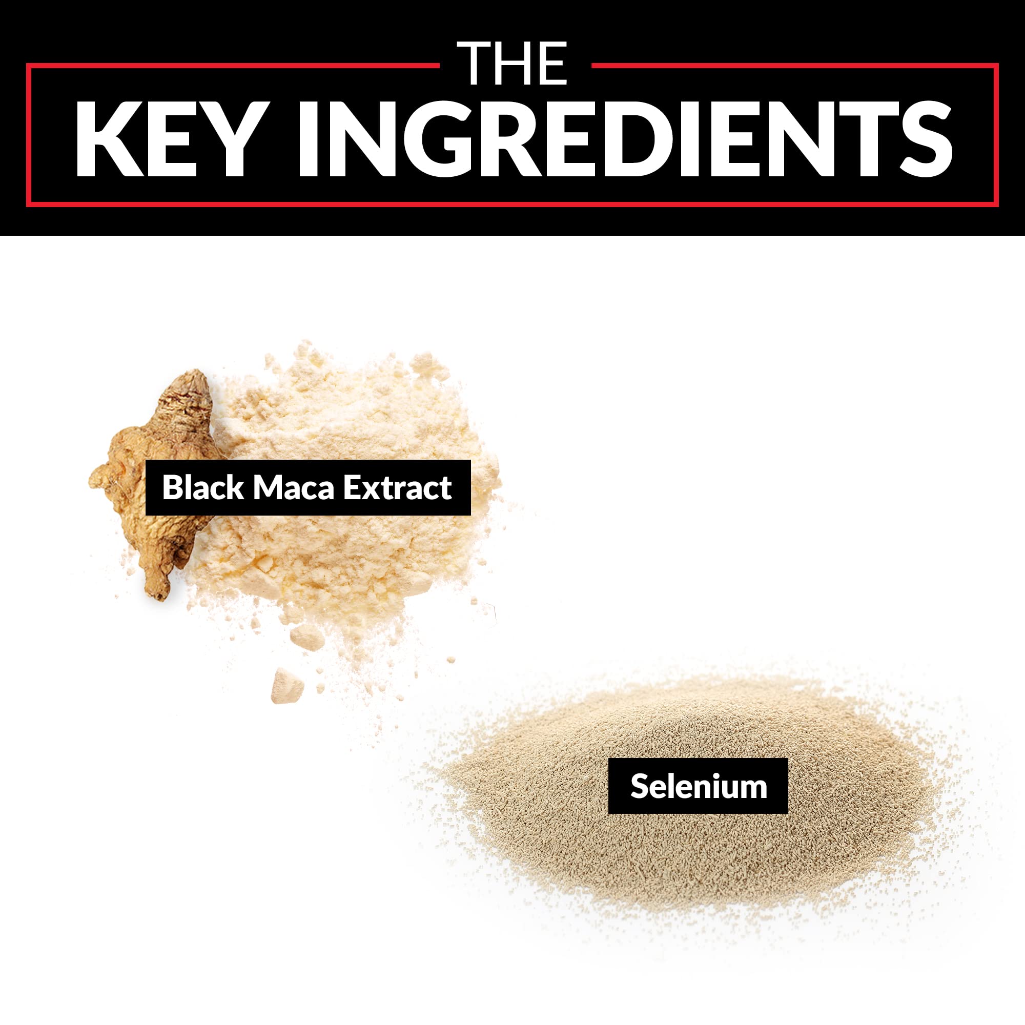 Force Factor Black Maca Gummies displayed with fresh maca root