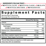 Force Factor Black Maca Gummies with a measuring spoon