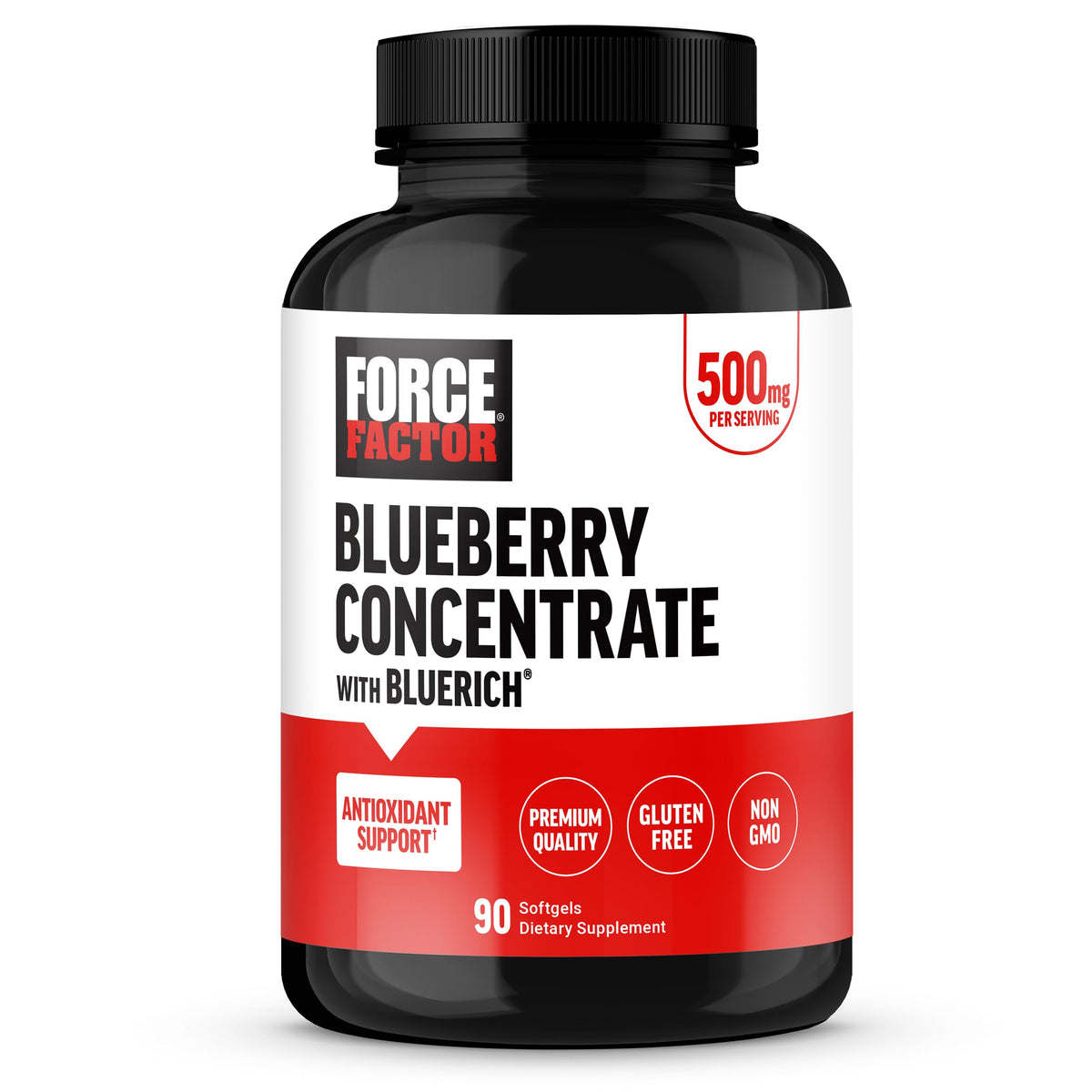 Force Factor Blueberry Concentrate Softgels front view packaging