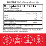 Force Factor Blueberry Concentrate Softgels with a measuring spoon