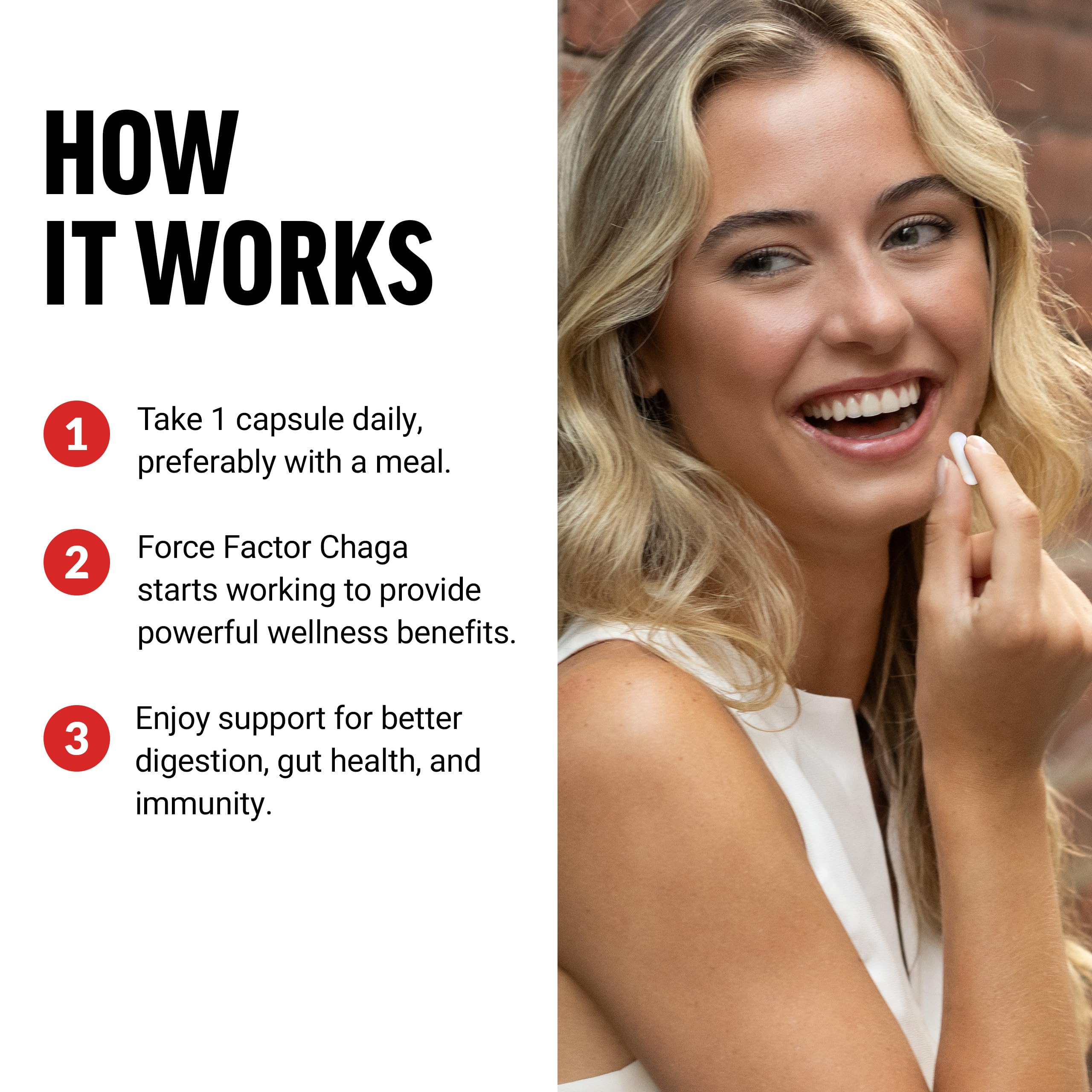 Force Factor Chaga Mushroom Capsules 125g packaging