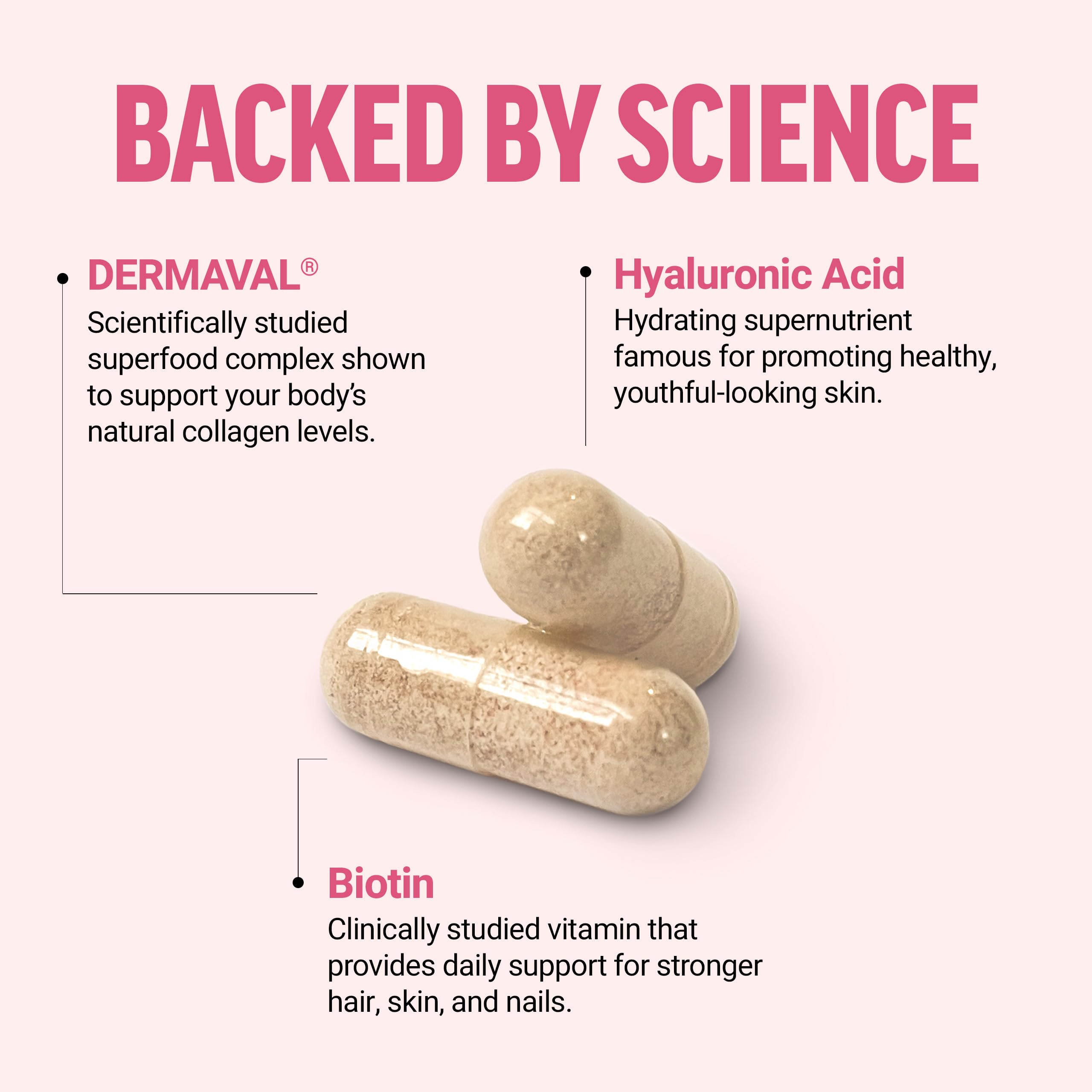 Force Factor Collagen support Superfoods Capsules on a wooden table