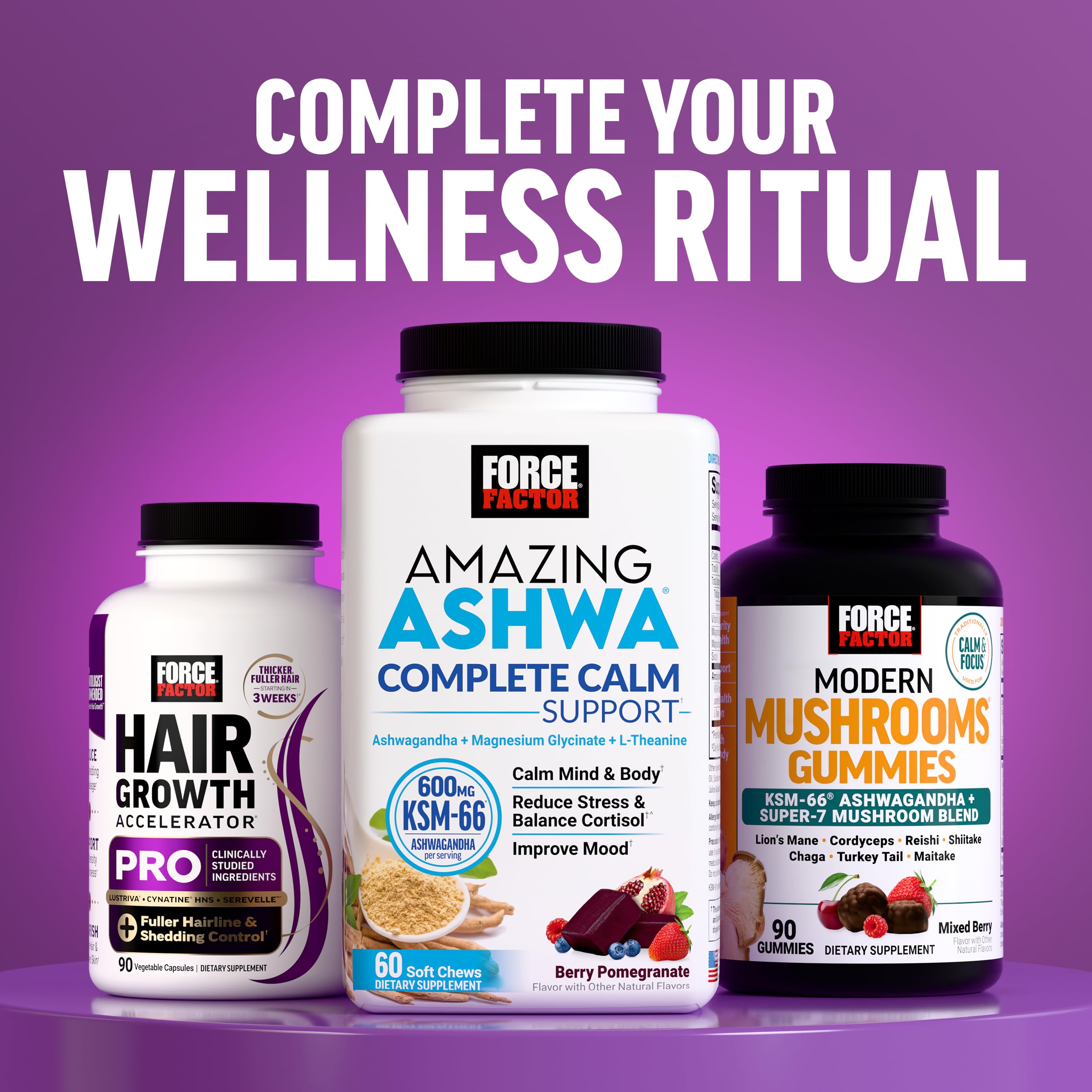 Force Factor Cortisol Reducer for Women in a wellness setting