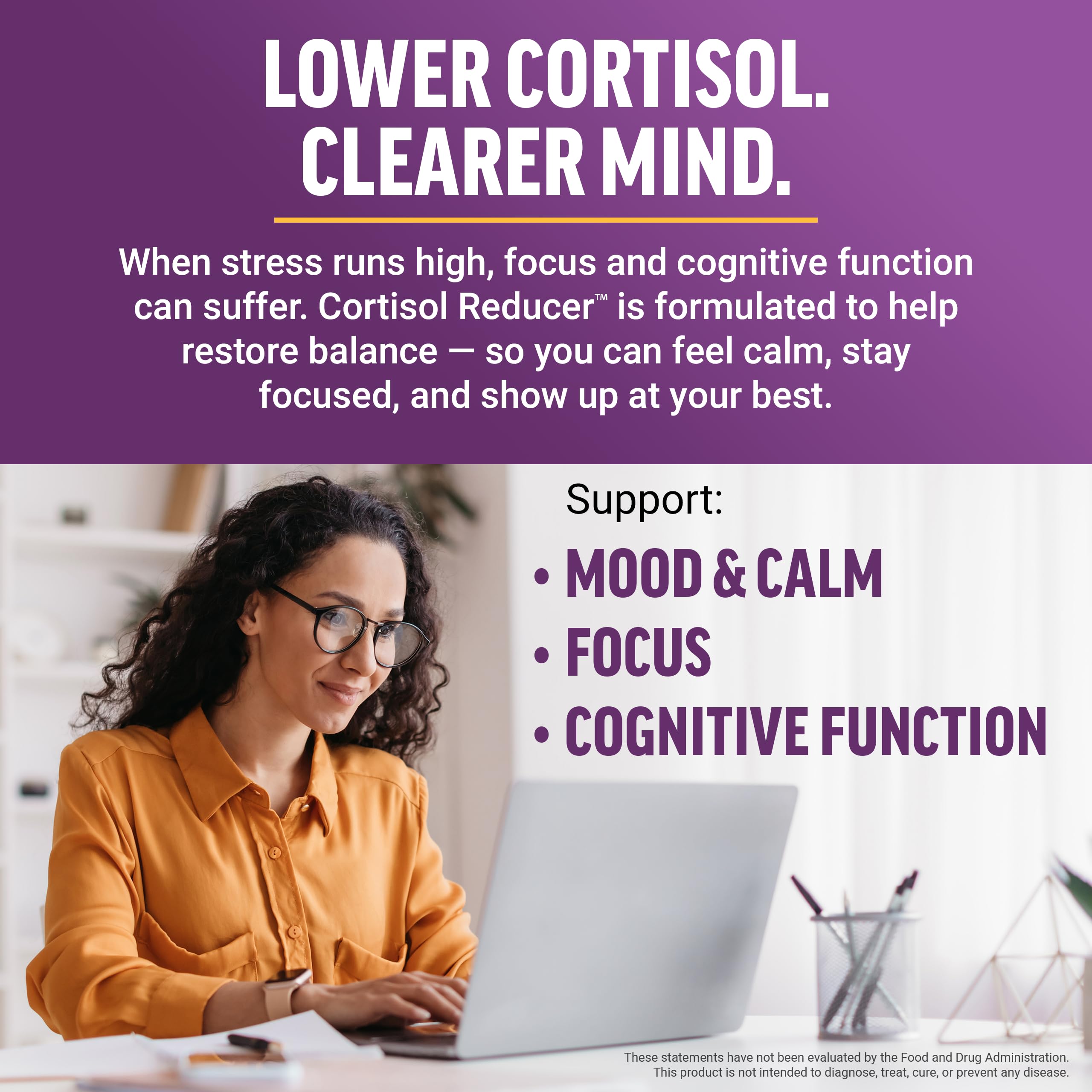 Force Factor Cortisol Reducer for Women packaging details