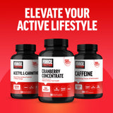 Force Factor Cranberry Concentrate Capsules alongside fresh cranberries