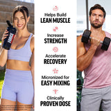 Force Factor Creatine Monohydrate Powder 1000g back view with nutritional information