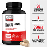 Force Factor daily Enzyme Complex ingredients list on packaging