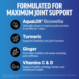 Force Factor Daily Relief Joint Soft Chews ingredients list on back of packaging
