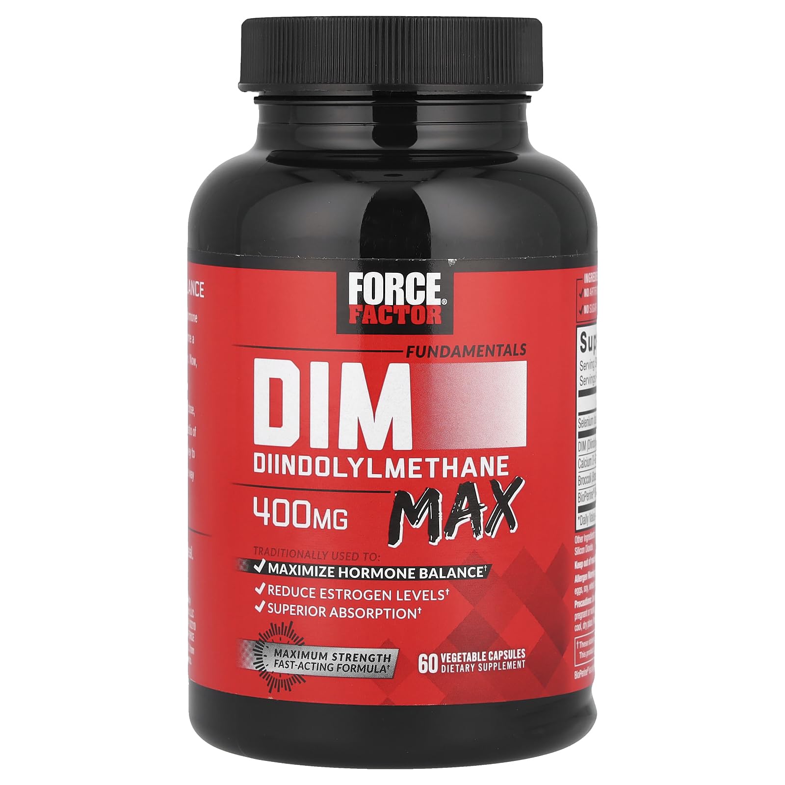 Force Factor DIM Max 400mg supplement ingredients list
