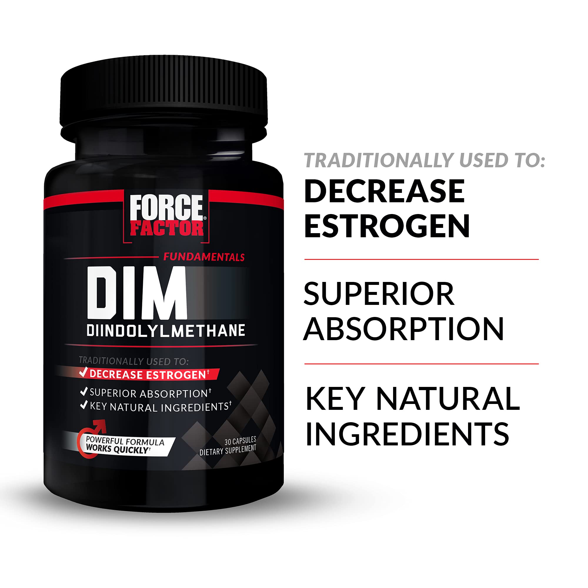 Force Factor DIM Supplement 300mg side view of capsules