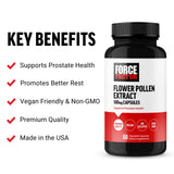 Force Factor Flower Pollen Supplement bottle side view