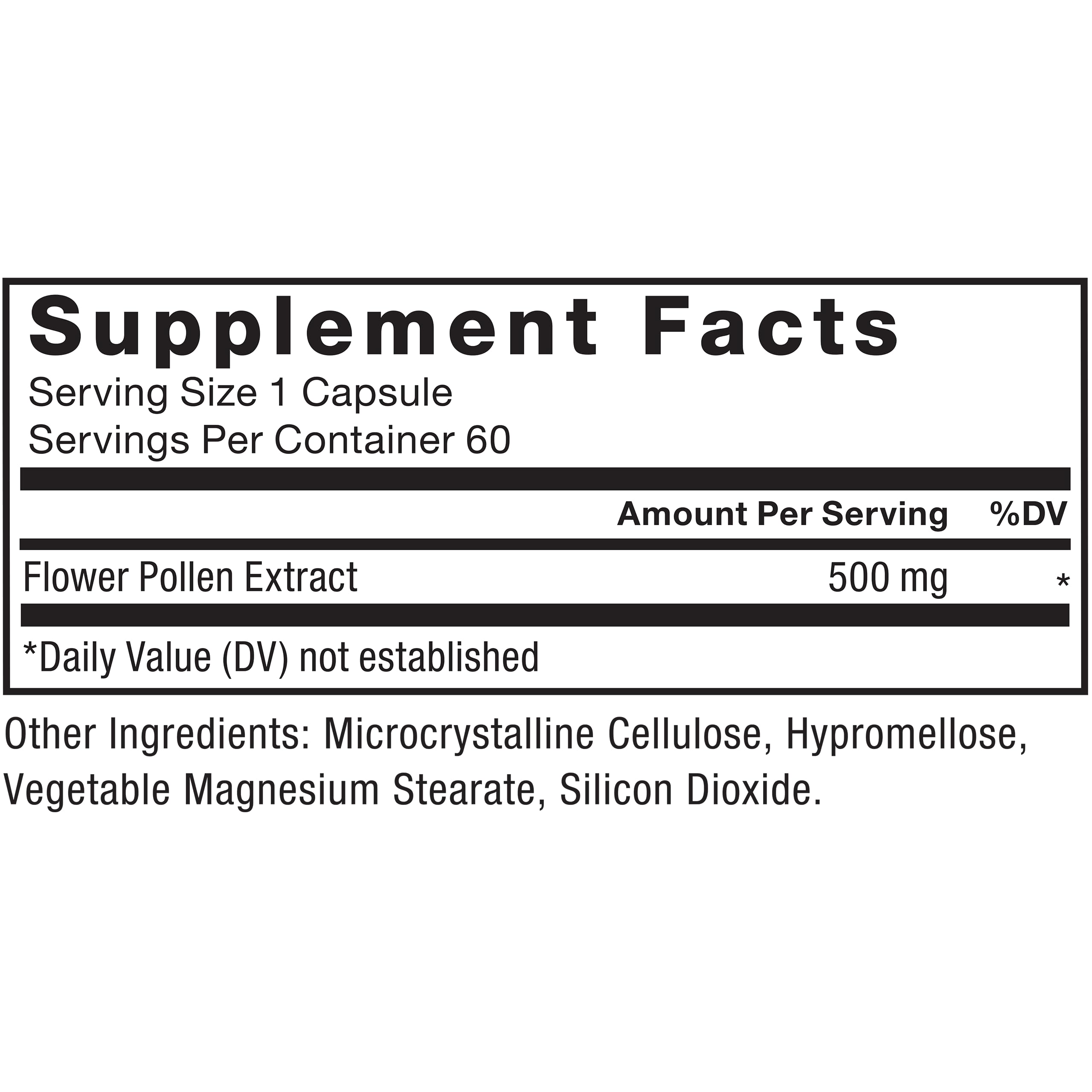 Force Factor Flower Pollen Supplement on a wooden table