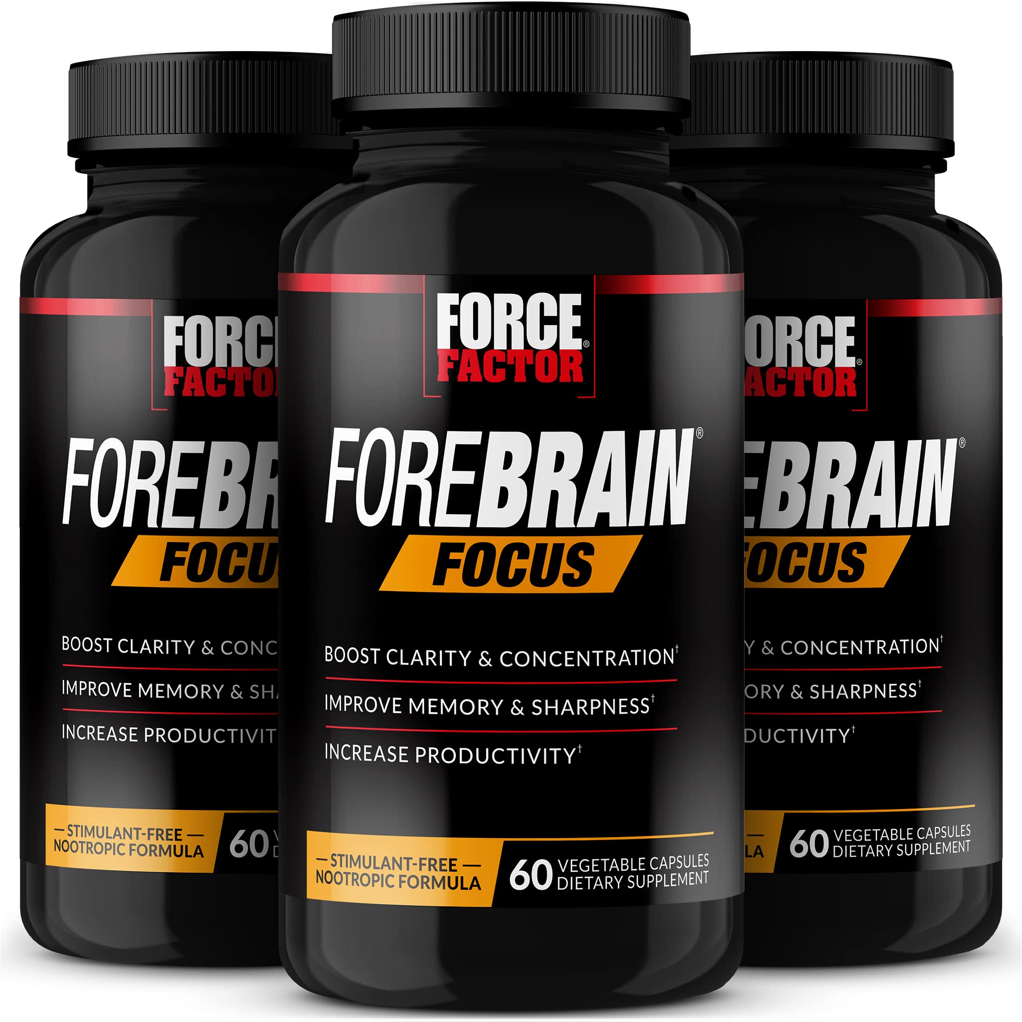 Force Factor Forebrain Focus Brain Supplement front view