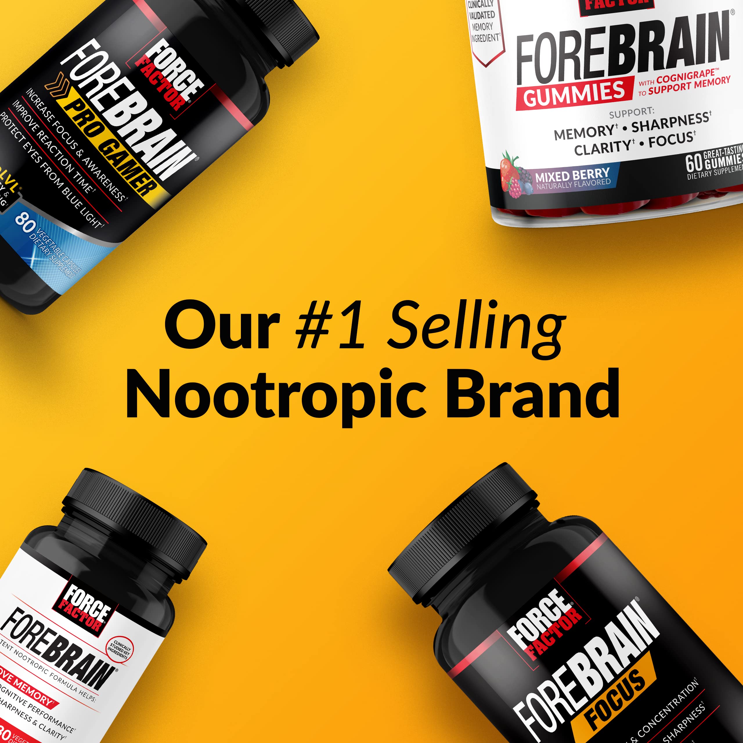 Force Factor Forebrain Focus Brain Supplement lifestyle scene