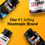 Force Factor Forebrain Focus Brain Supplement packaging with dimensions