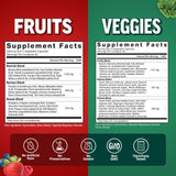 Force Factor Fruits & Veggies 2-Pack with a measuring spoon