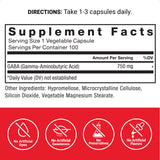 Force Factor GABA 750mg Capsules on a wooden table