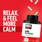 Force Factor GABA 750mg Capsules with a measuring spoon