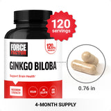 Force Factor Ginkgo Biloba 120mg capsules packaging
