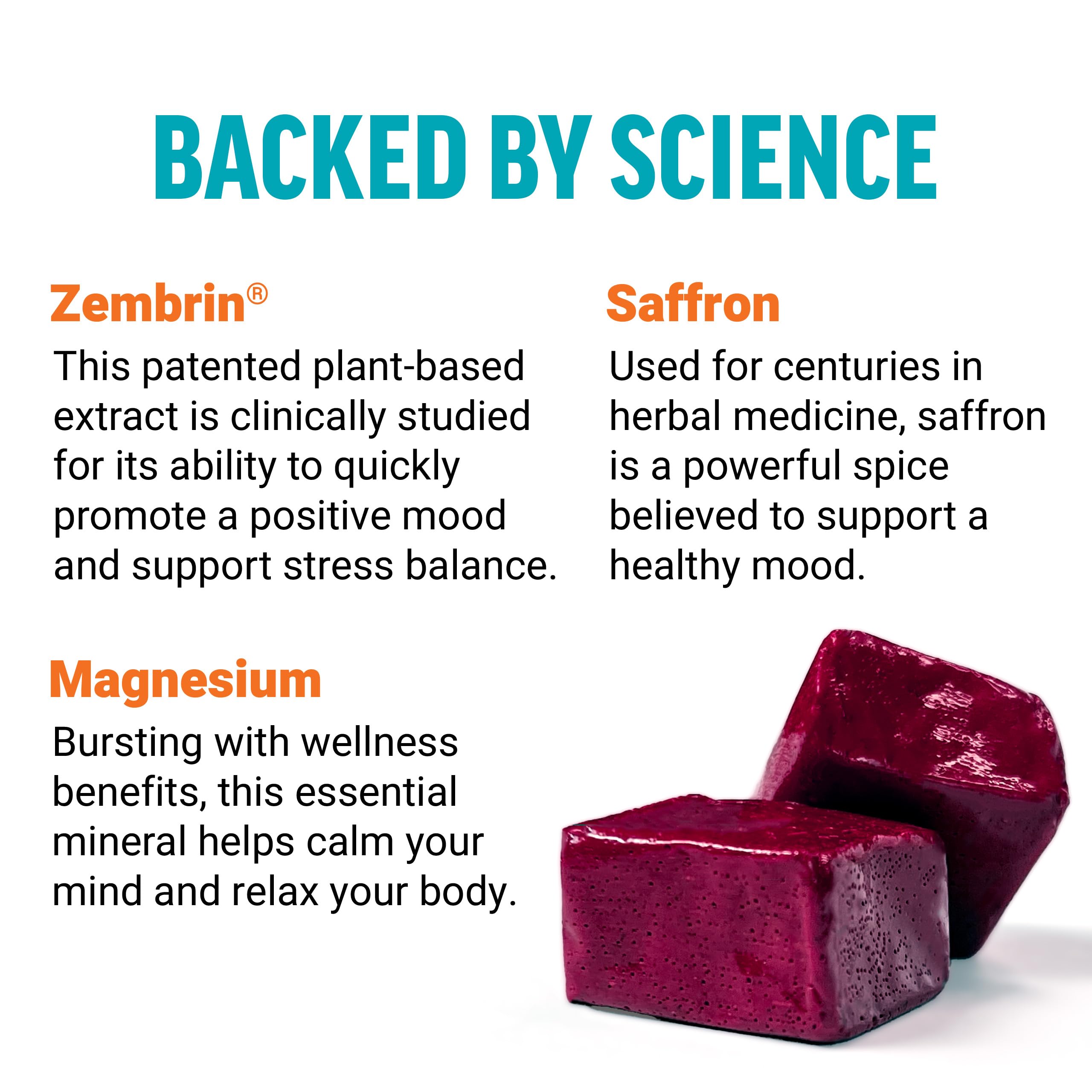 Force Factor Happy Mood Soft Chews tropical fruit flavour