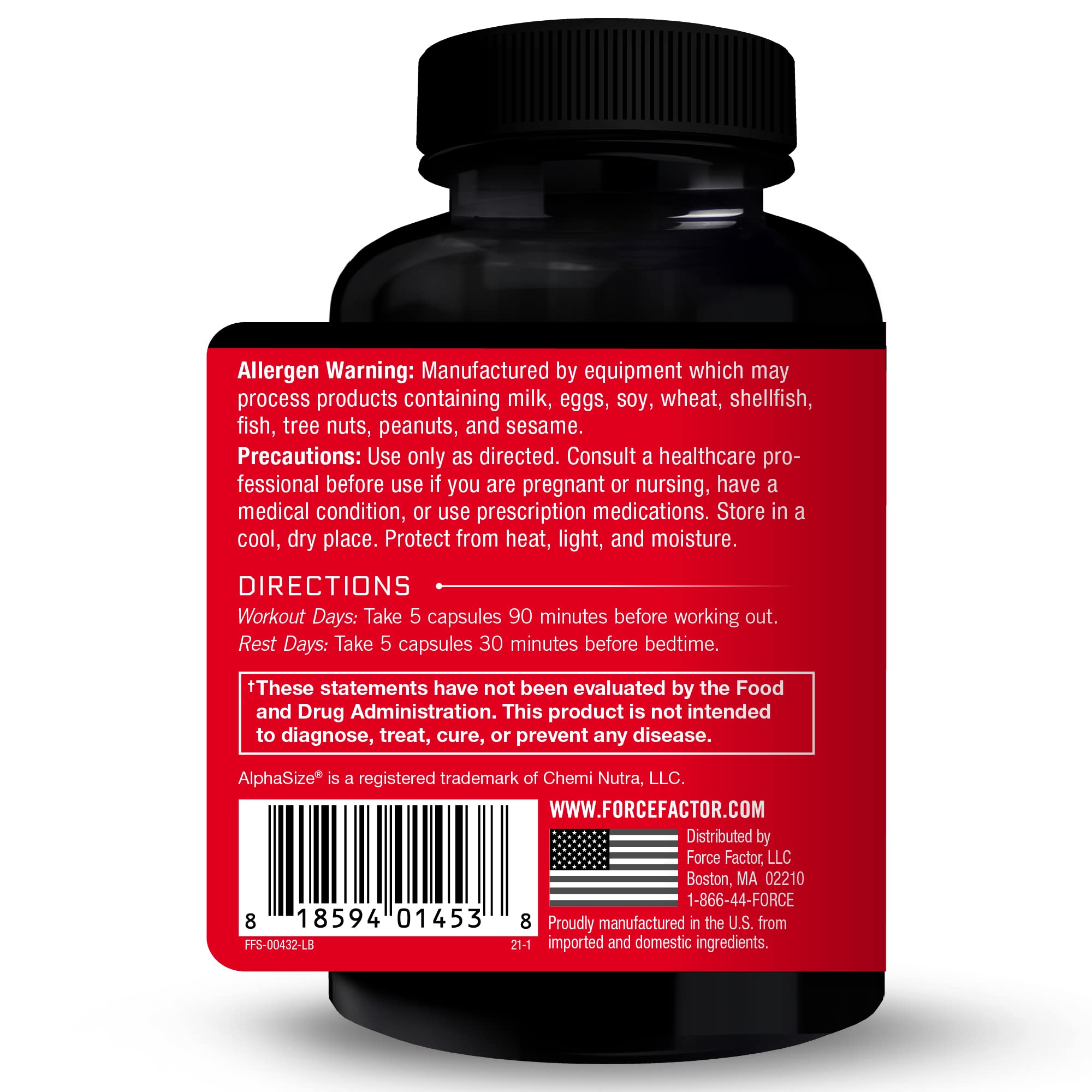 Force Factor HGH Secretion Activator capsules on a table