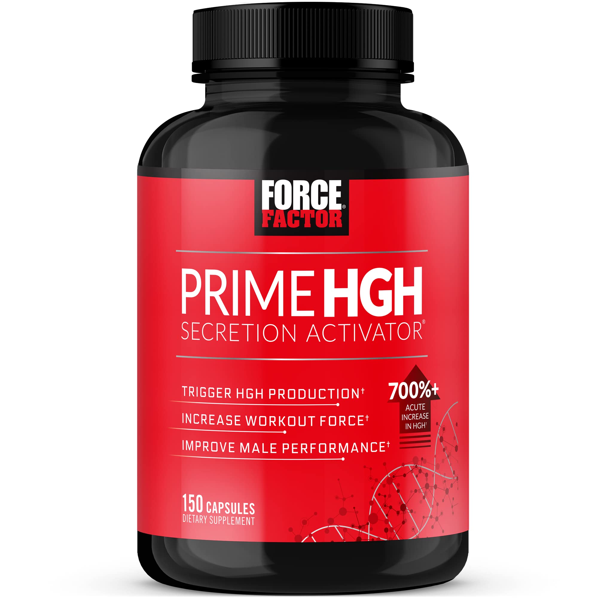 Force Factor HGH Secretion Activator front view with label