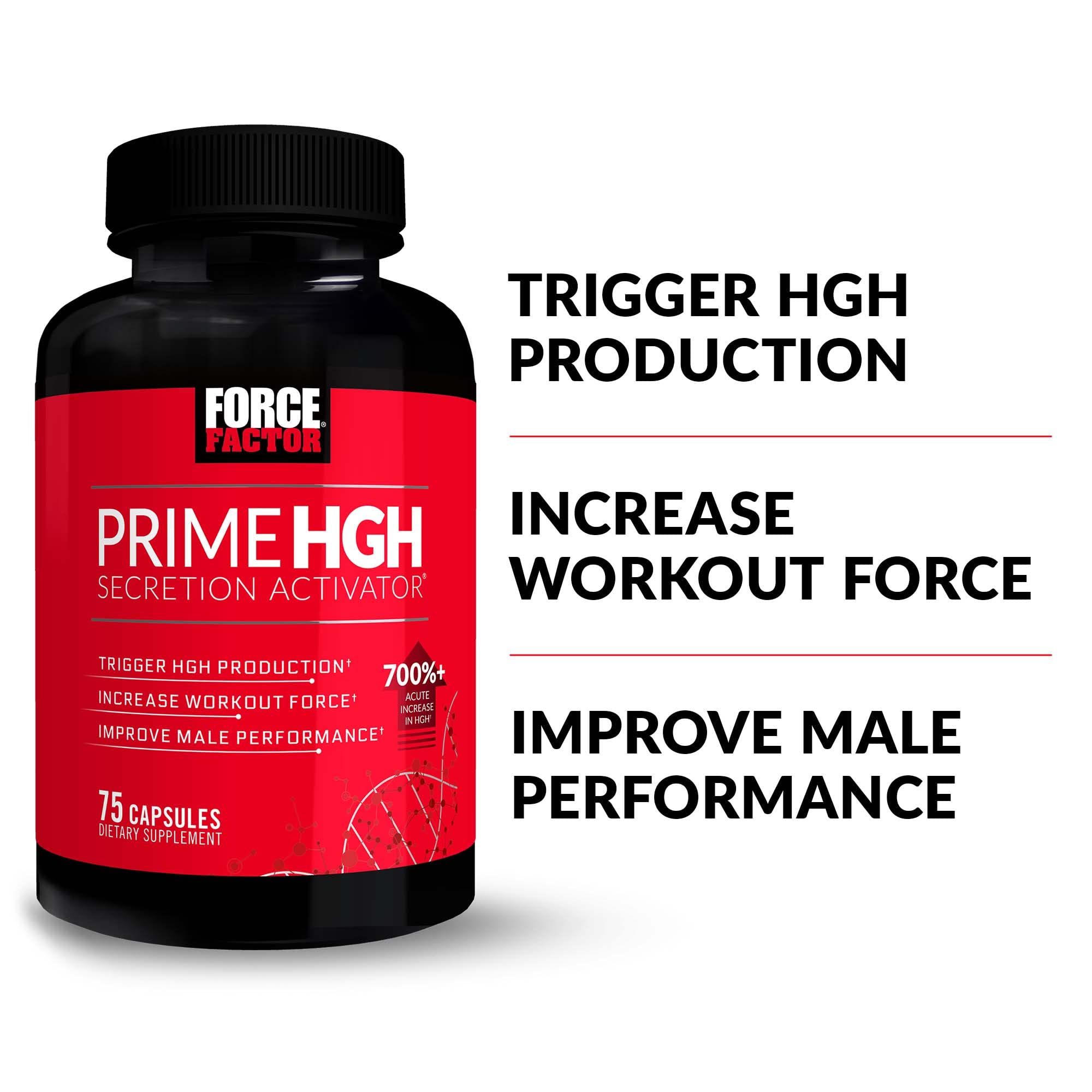 Force Factor HGH Secretion Activator side view showing ingredients