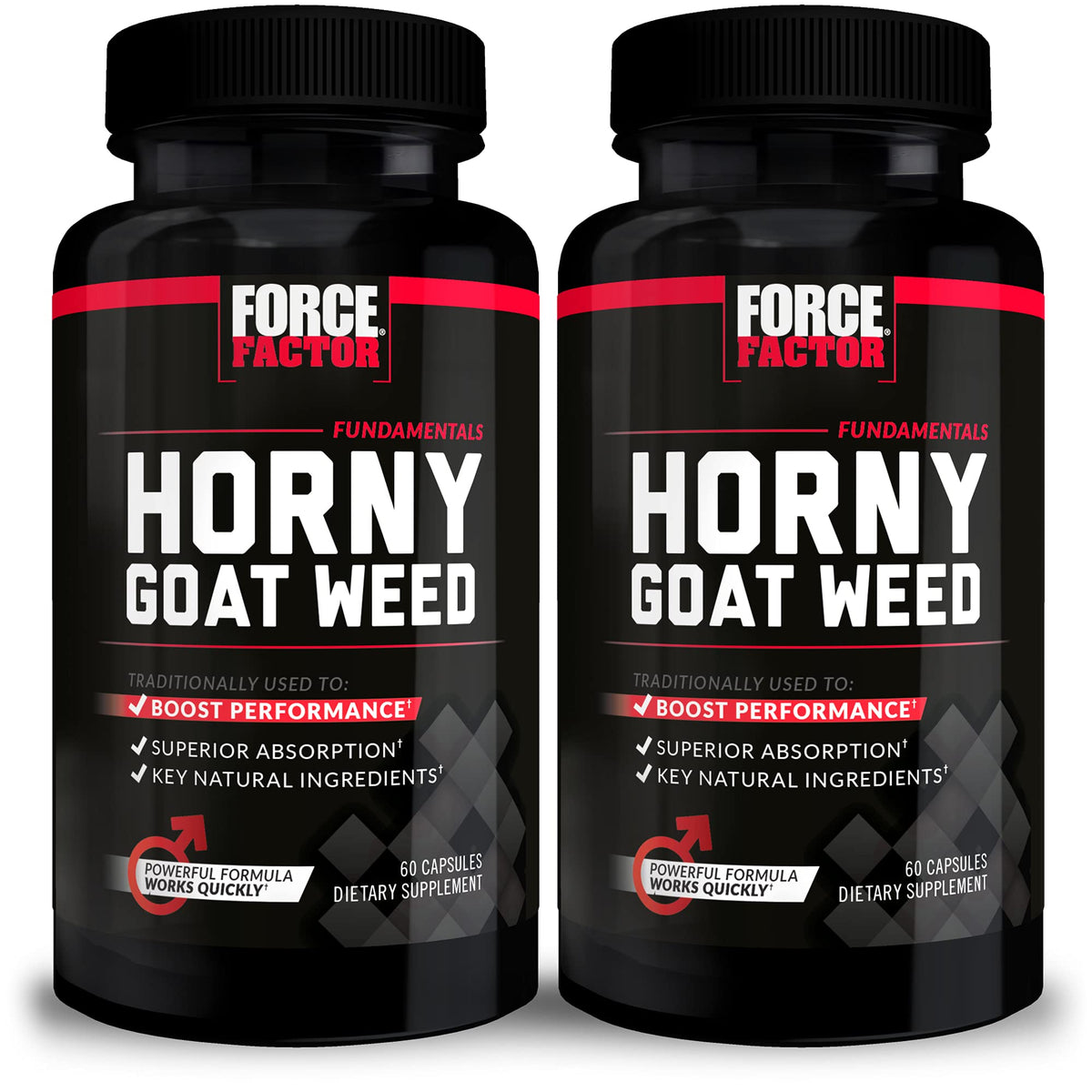 Force Factor Horny Goat Weed 750mg supplement front view